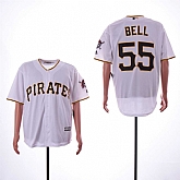 Pirates 55 Josh Bell White Cool Base Jersey Dzhi,baseball caps,new era cap wholesale,wholesale hats